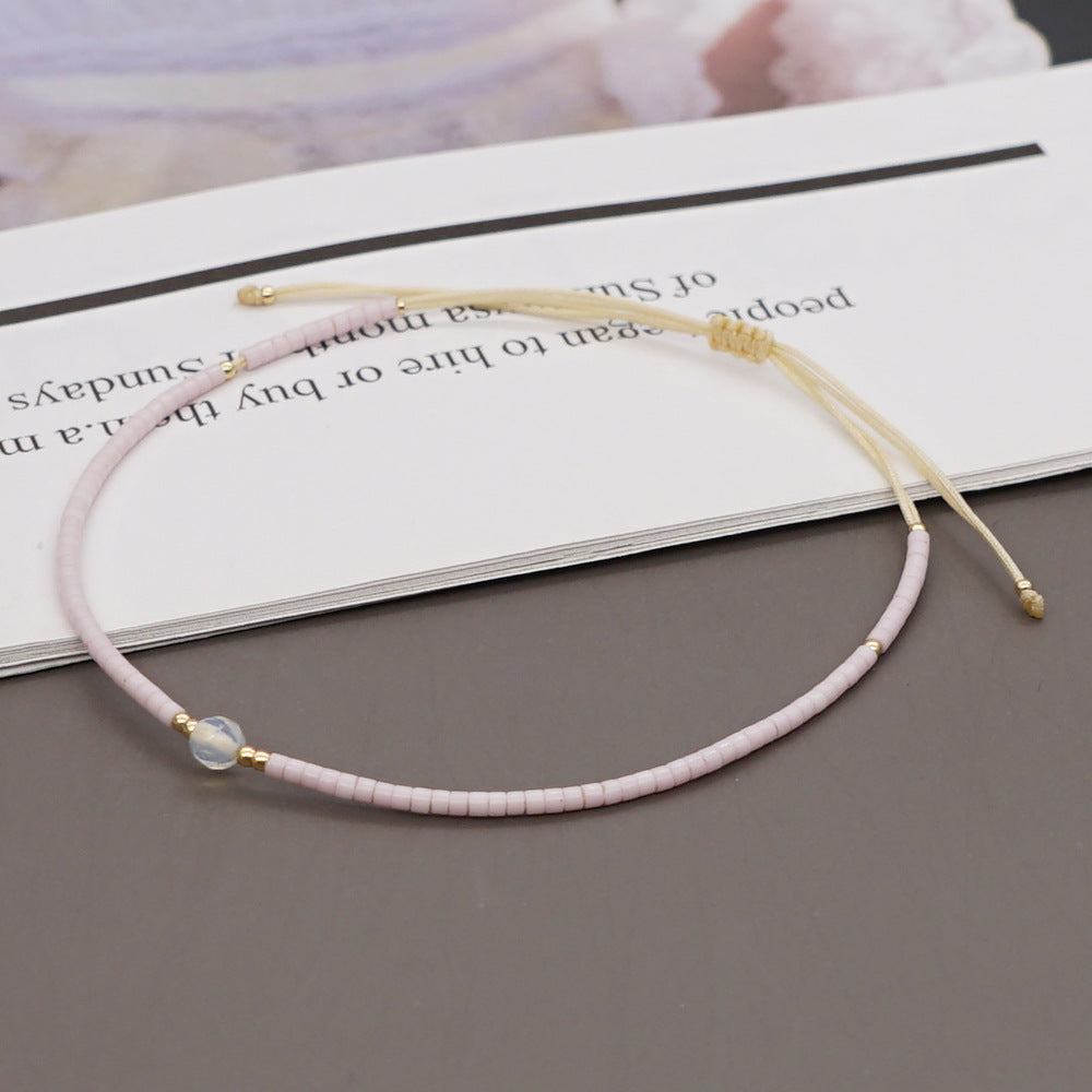Wholesale Bohemian Semi Precious Stone Stained Glass Bracelet